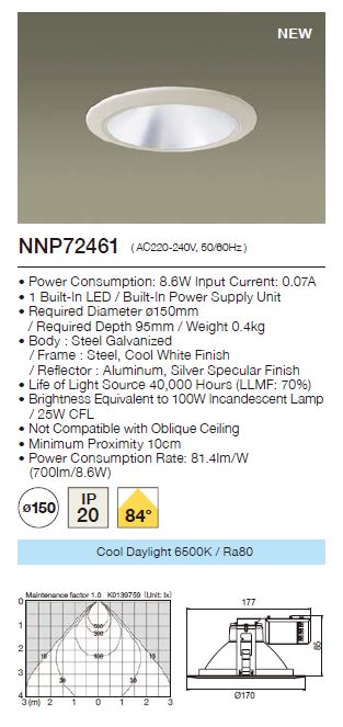Panasonic LED Downlight  NNP72461