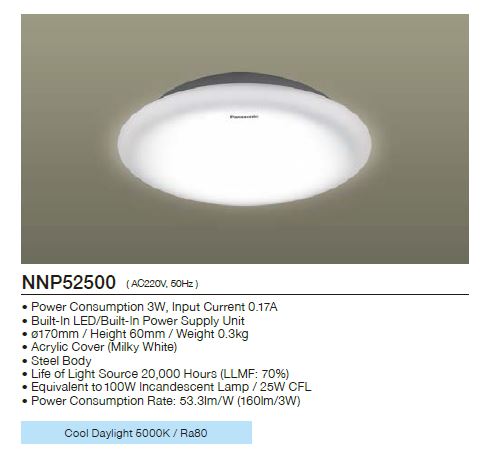 Panasonic Small Ceiling Light NNP52500